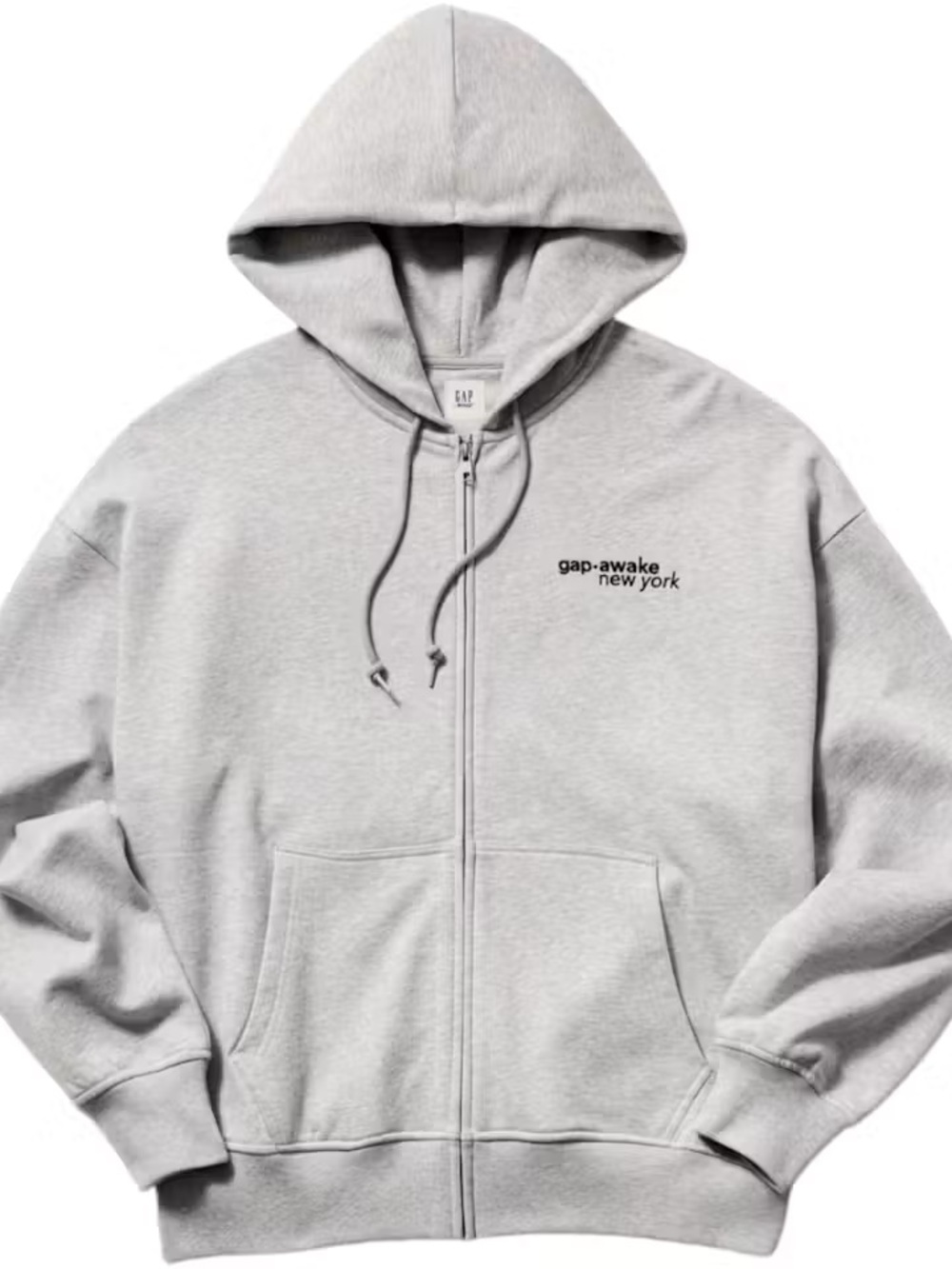 Gap x awake new york Zip-Up Hooded Sweatshirt Gray